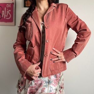 Vintage burnt orange mod jacket